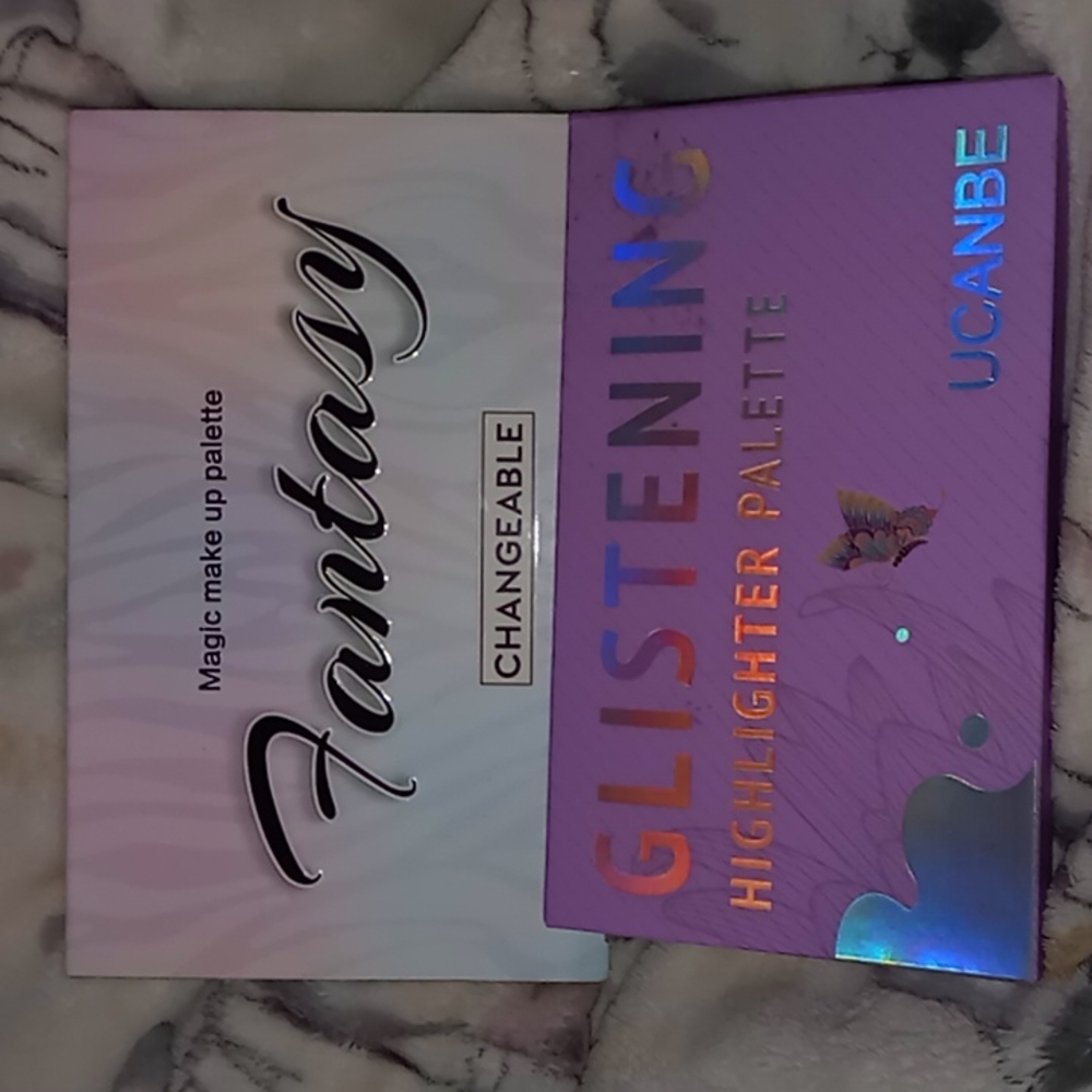 Eyeshadow and highlighter palette